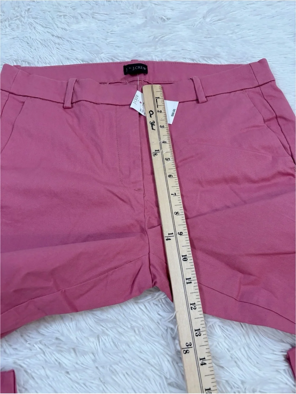 J. Crew Mercantile NWT size 8 Effortless Slim Crop Chino Pants‎ Stretch in pink